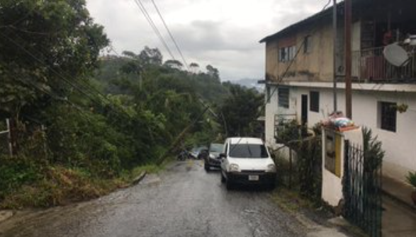 Sectores de El Hatillo se quedaron sin luz luego de la caída de un poste (Fotos)