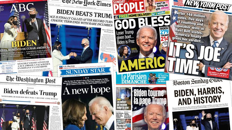 Así reseña la prensa internacional el triunfo de Joe Biden (Portadas)