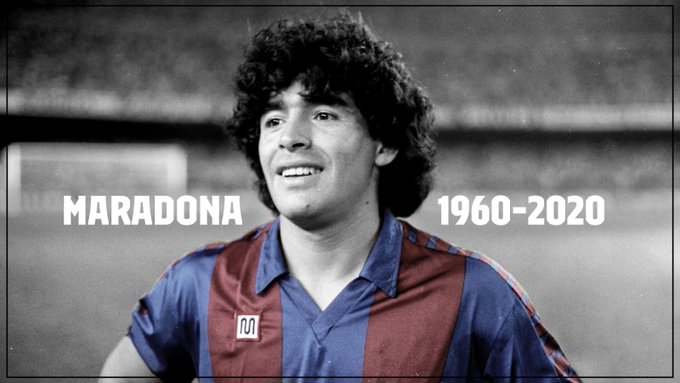 “Gracias por todo, Diego”, se despide el Barcelona de su exjugador Maradona