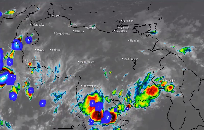 Lluvias, actividad eléctrica y ráfagas de viento: Las previsiones del Inameh para este #18Ago en Venezuela