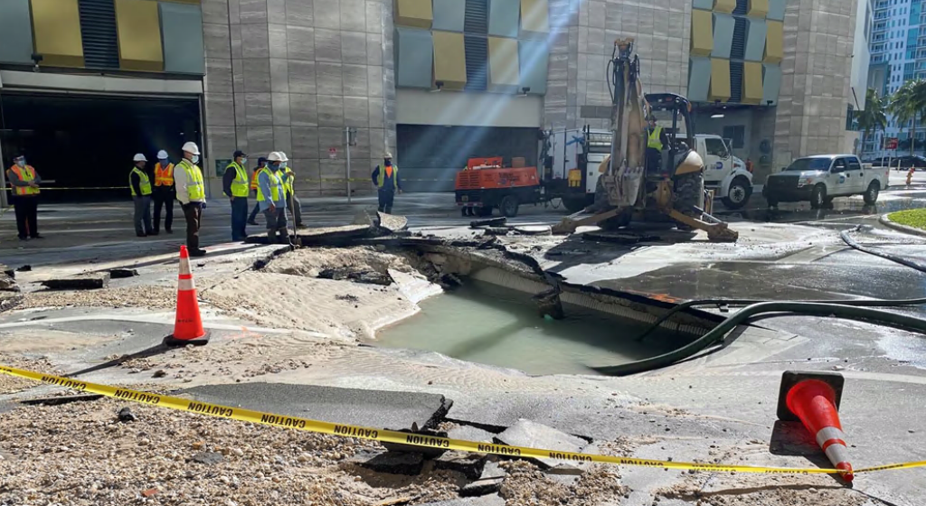 Restauran servicio de agua en el centro de Miami después de una “ruptura significativa”