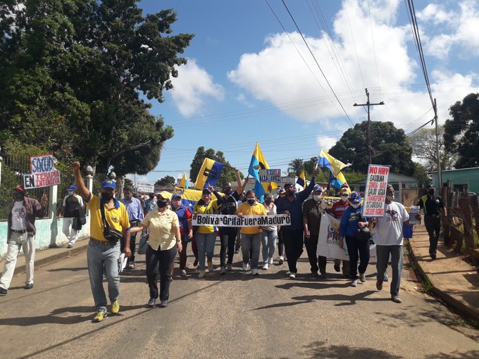 Andrés Velásquez encabezó la movilización en Bolívar este #20Feb (videos)