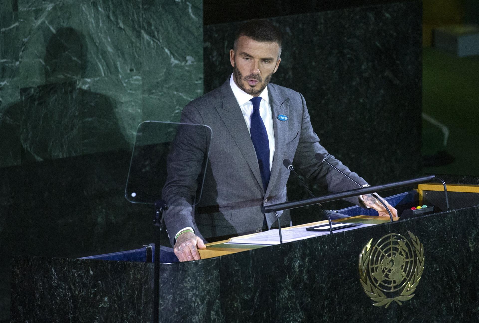 David Beckham es la cara de la campaña de vacunación de la ONU