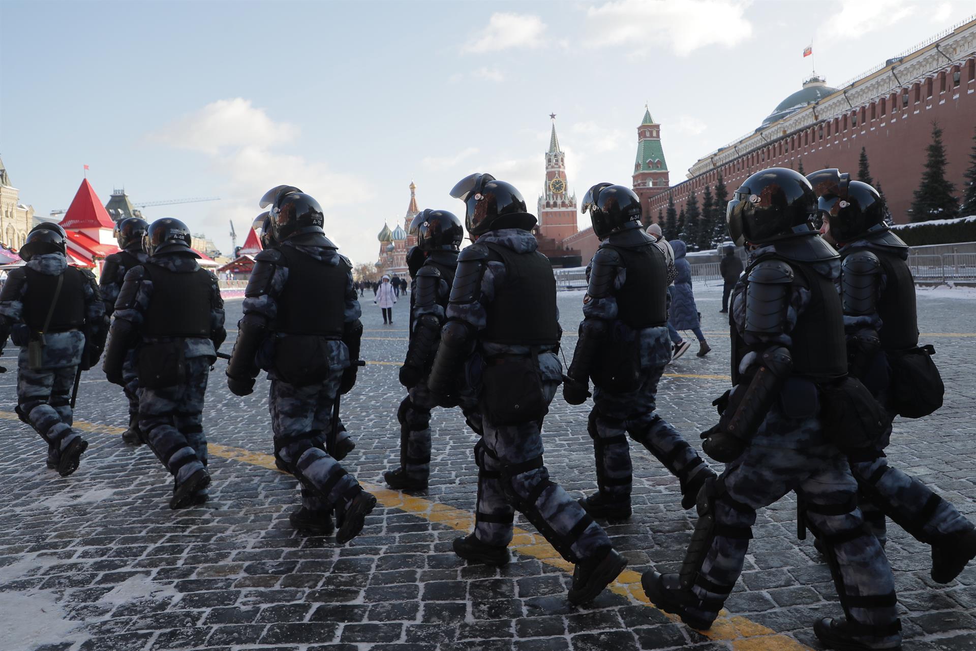 Más de 100 detenidos en Rusia en protestas a favor de Navalny