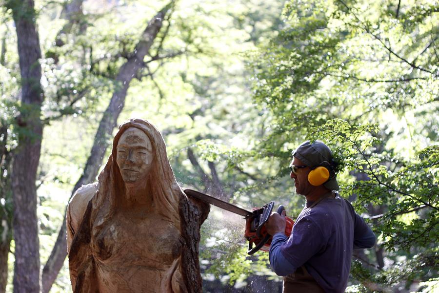 El “Bosque Tallado”, el museo que nace de los restos de un gran incendio forestal en Argentina (FOTOS)