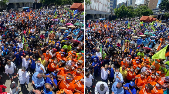 EN FOTOS: Ciudadanos suscriben el Acuerdo de Salvación Nacional desde la Plaza Brión de Chacaíto