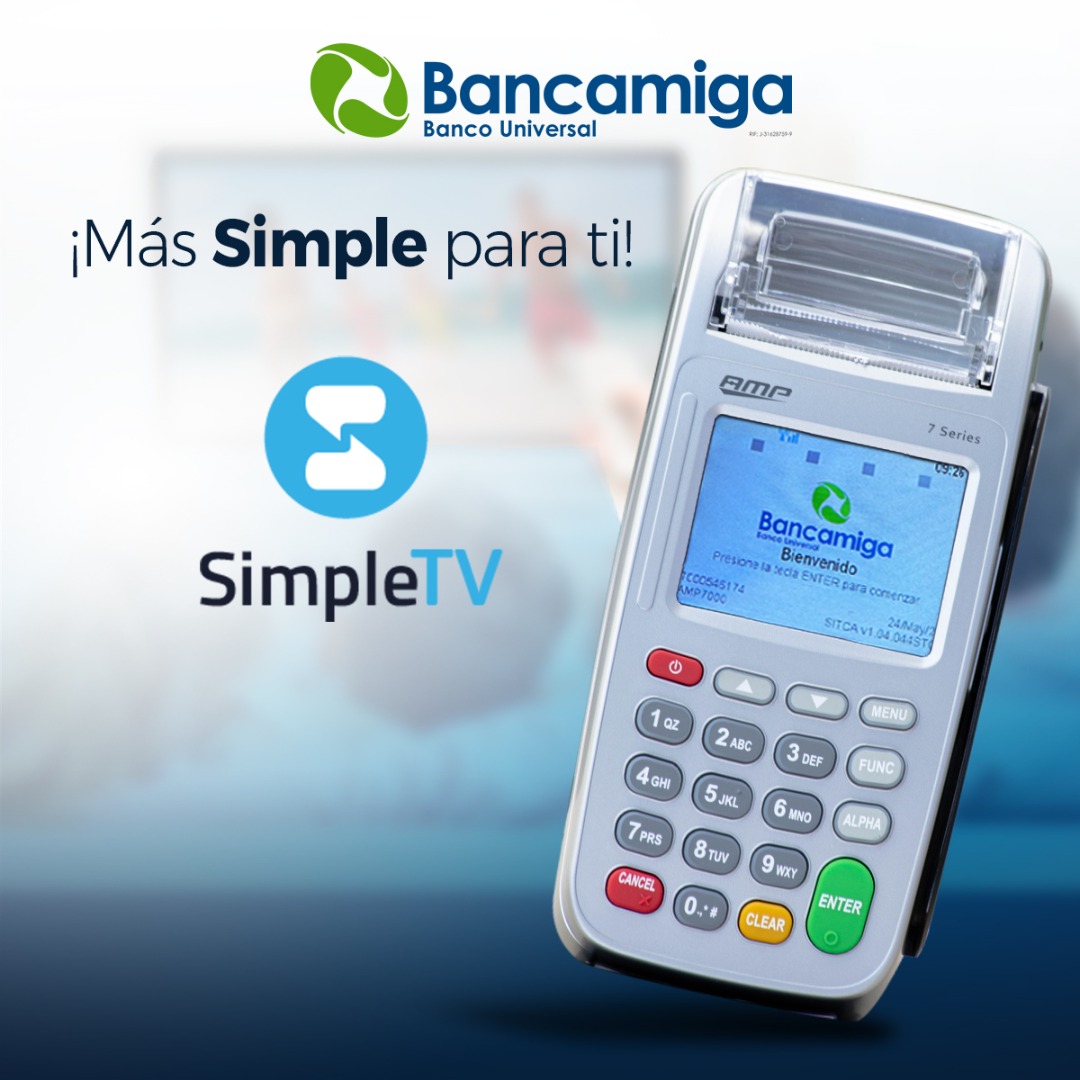 Recarga Simple TV en los Puntos de Venta Bancamiga 