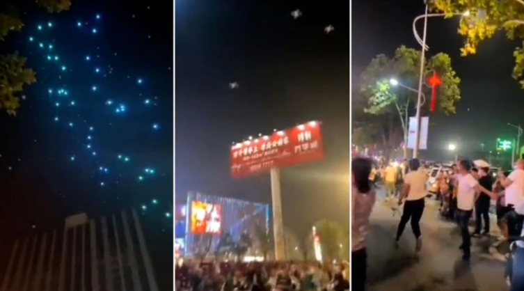 En VIDEO: Espectáculo fallido de luces culminó en una lluvia de drones en China