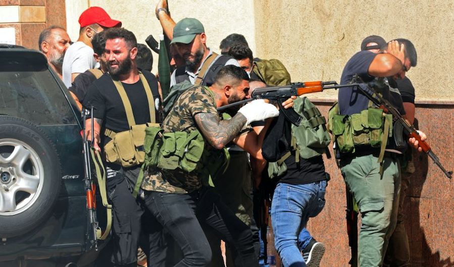 Escenas de guerra en Líbano durante protesta por investigación de la explosión en 2020