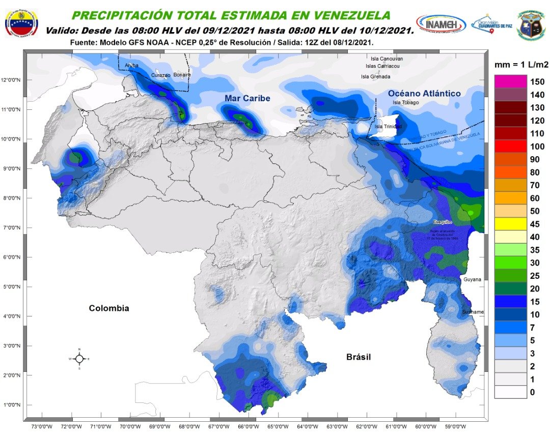 Inameh prevé buen clima para la mayor parte del país este #9Dic