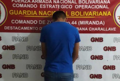 Prófugo de la justicia fue capturado en Charallave por funcionarios de la GNB