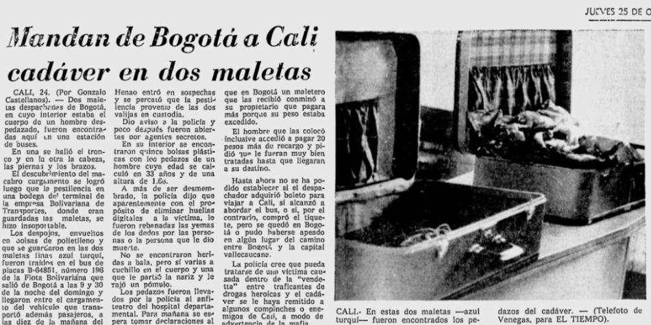 La leyenda del “Enmaletado”, el crimen que conmocionó a Cali hace 48 años