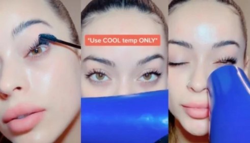 Modelar las pestañas con el secador de pelo: Una peligrosa tendencia que se hizo viral en TikTok