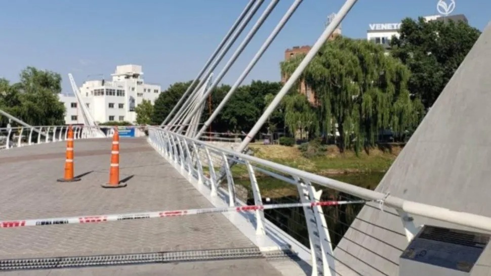 Quiso sacarse una selfie y se cayó desde un puente