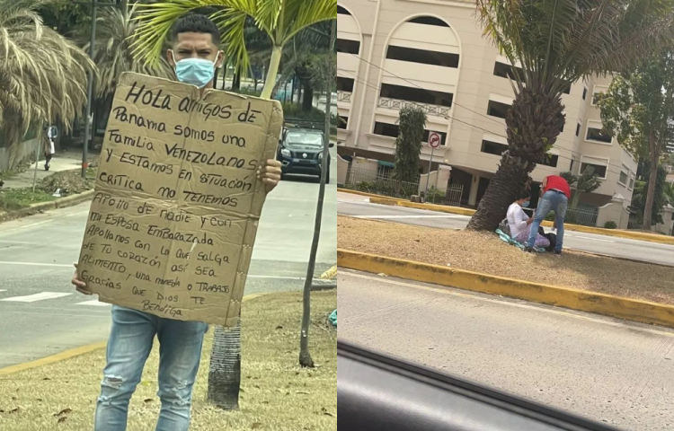 Quieren trabajar para quedarse: pareja de venezolanos durmió cinco días en un terminal de buses en Panamá