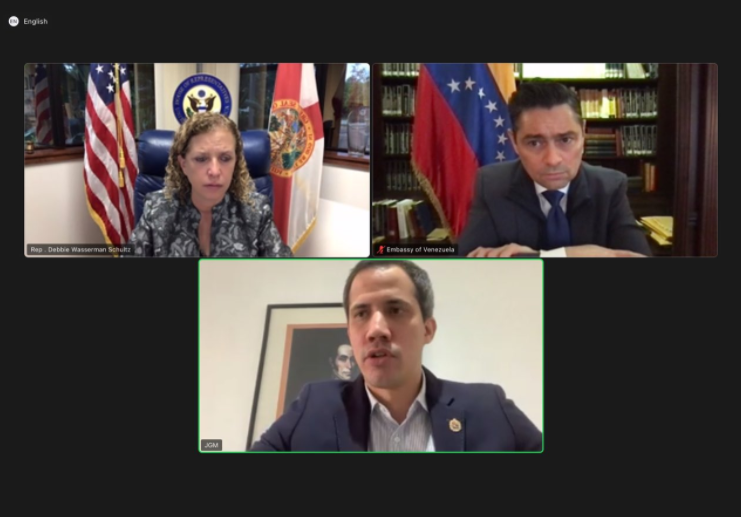 Juan Guaidó sostuvo reunión con la congresista Debbie Wasserman Schultz