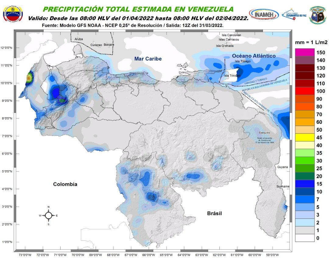 Inameh prevé olas de hasta dos metros de altura en algunas costas venezolanas #1Abr