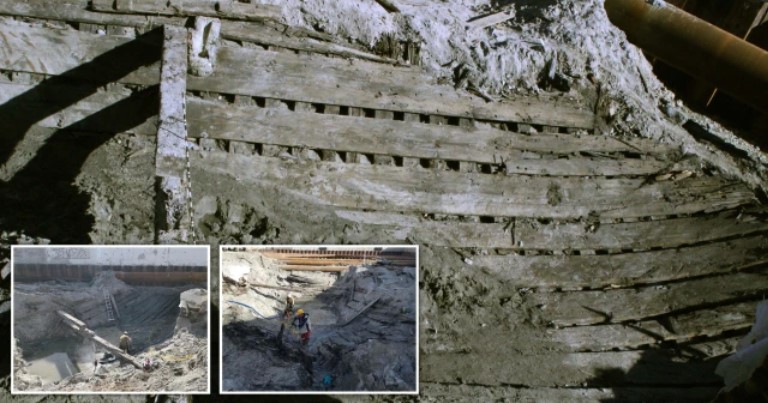 Construían una oficina y no sabían que debajo de la obra había un barco perdido de 700 años (FOTOS)