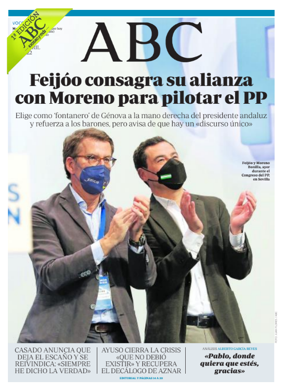 Portadas de la prensa internacional de este sábado 2 de abril de 2022