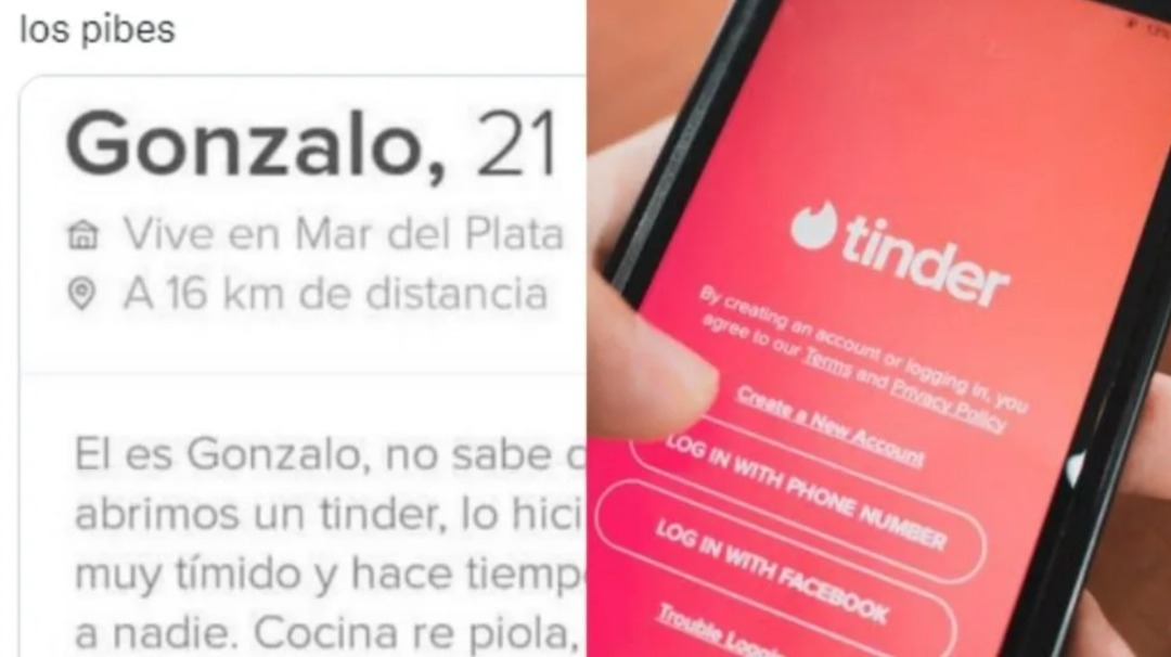 Sus amigos le abrieron una cuenta de Tinder y la insólita descripción lo hizo VIRAL