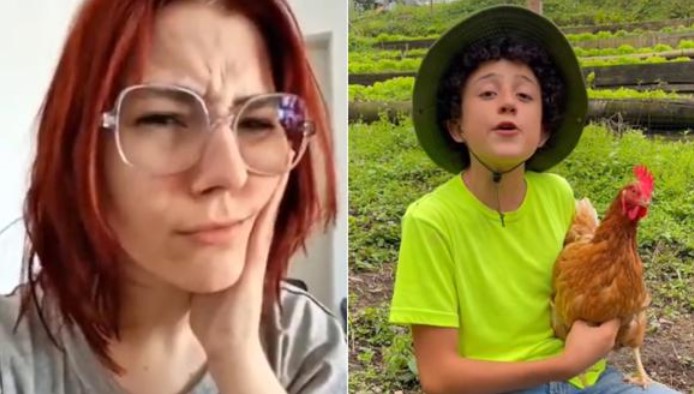 La respuesta épica de un niño granjero a una vegana que lo criticó por criar gallinas