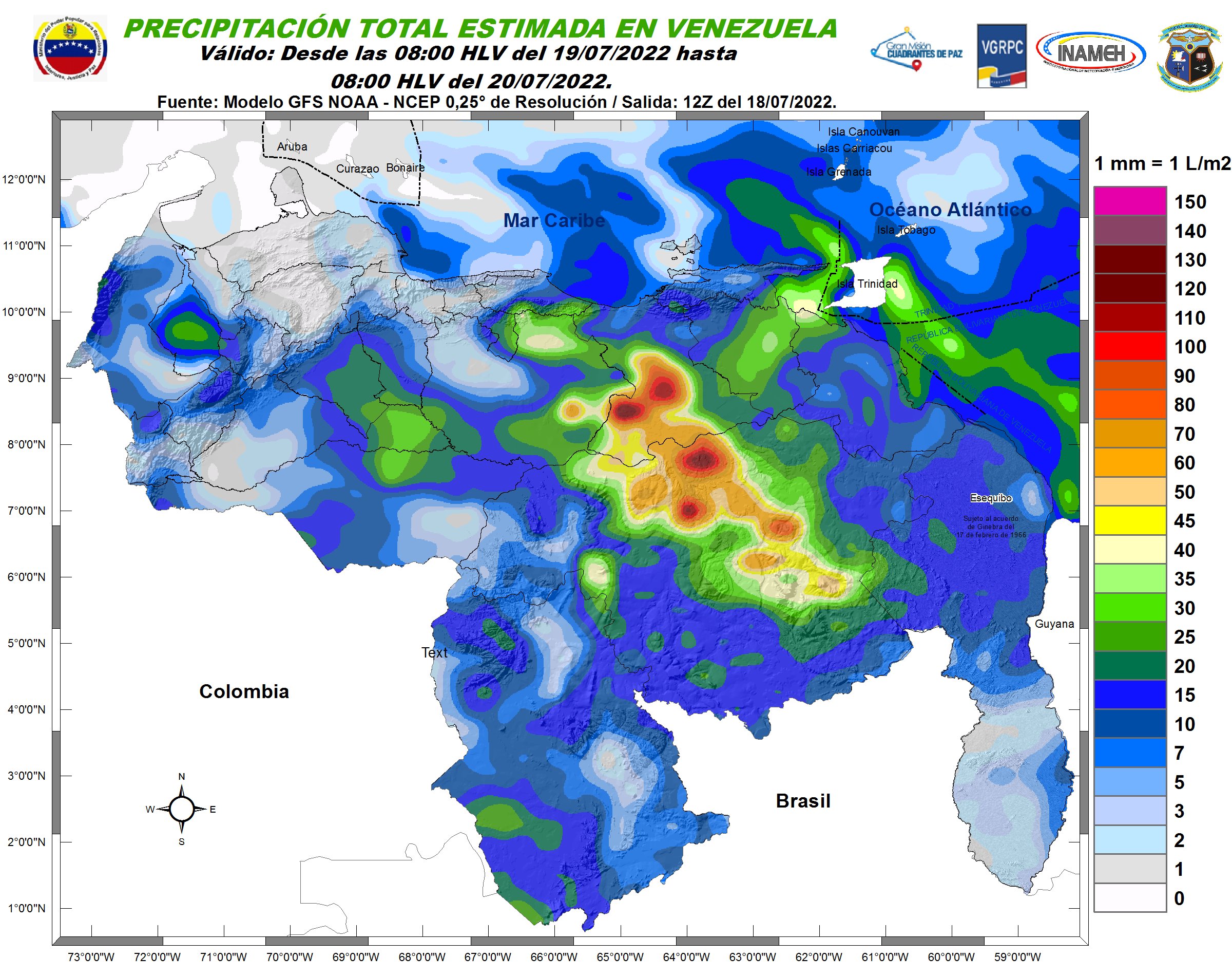 Inameh prevé nubosidad y descargas eléctricas en varios estados de Venezuela #19Jul