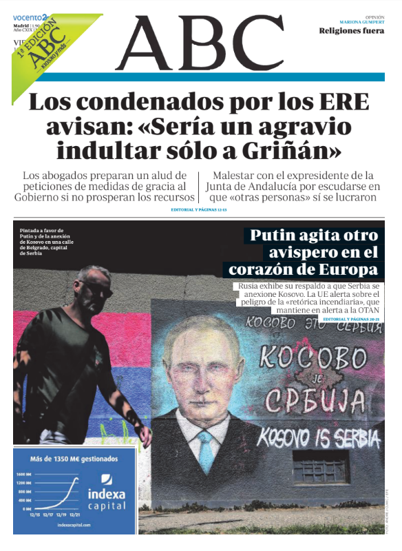 Portadas de la prensa internacional de este viernes 19 de agosto de 2022