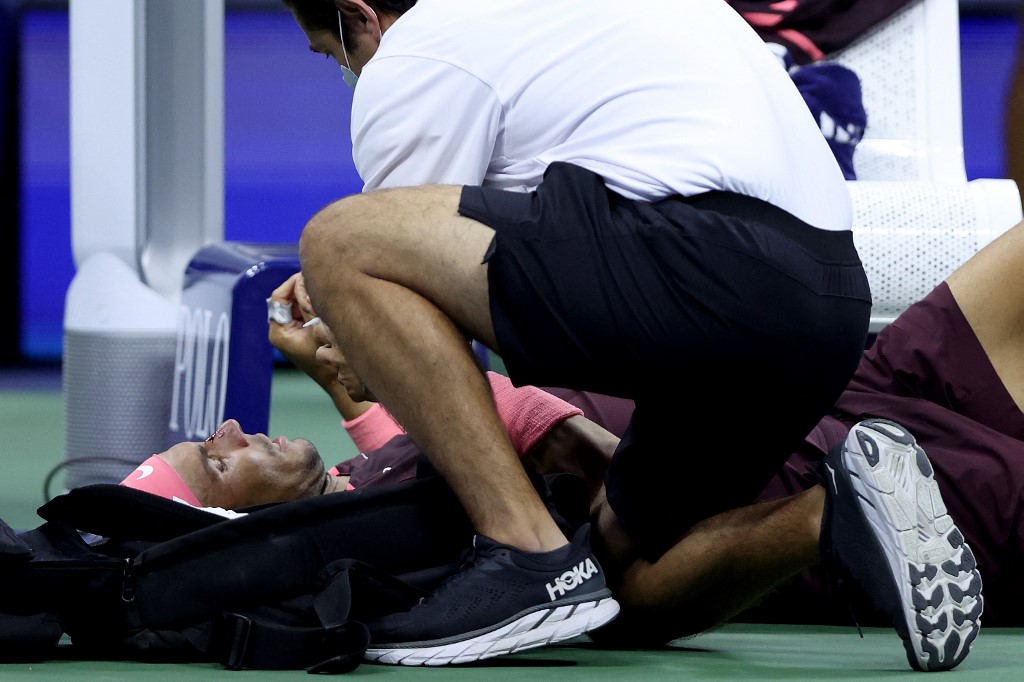 “Pensé que me había roto la nariz”: Nadal se dio un golpe en el Abierto de EEUU (Video)