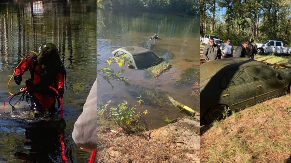 Drone sobrevolaba un estanque forestal en Texas y resolvió misterio de hace 26 años