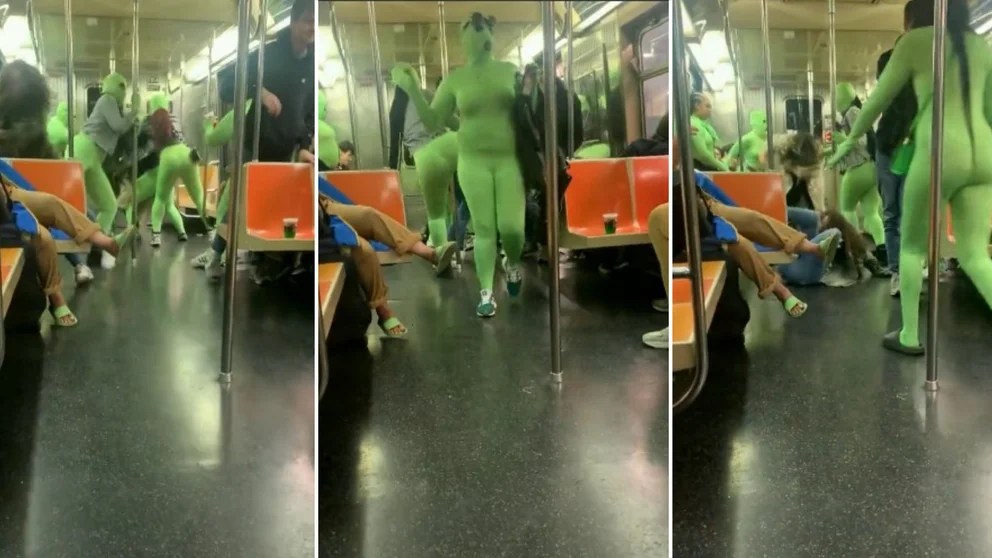 Así fue el violento ataque de la pandilla de los “duendes verdes” en el metro de Nueva York