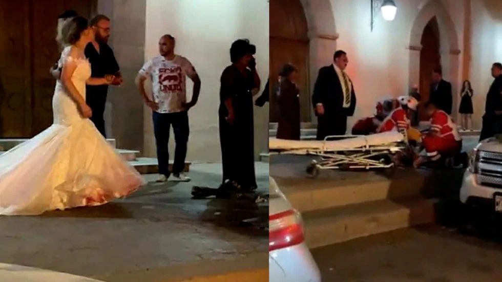 Boda terminó en tragedia: Acribillan a un novio al salir de la iglesia (VIDEO)