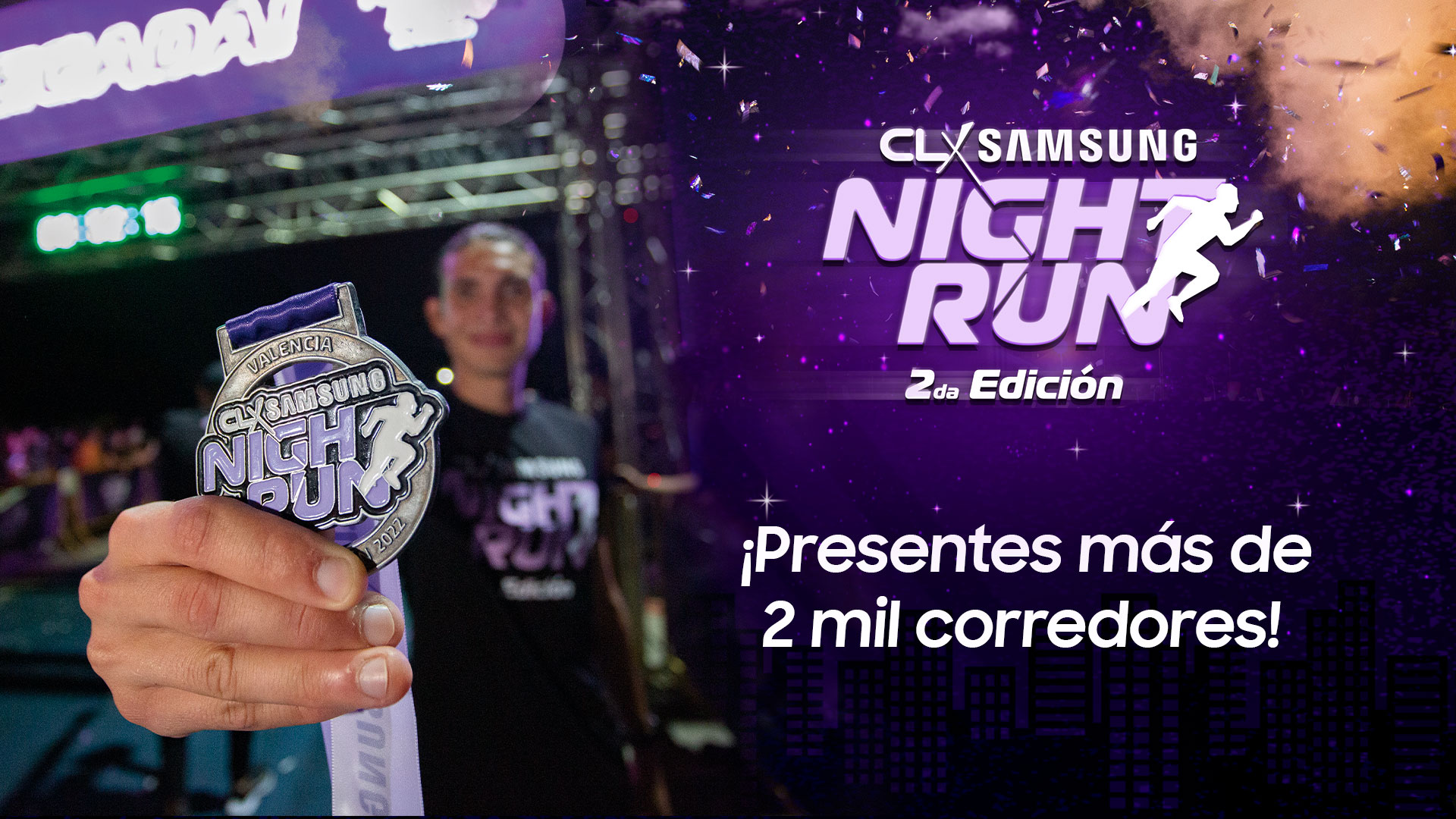 Más de 2 mil corredores participaron en la 2da edición Night Run de CLX Samsung