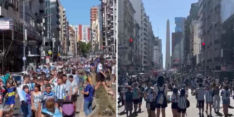 Así está el ambiente en el Obelisco a la espera de la selección argentina este #20Dic (VIDEOS)