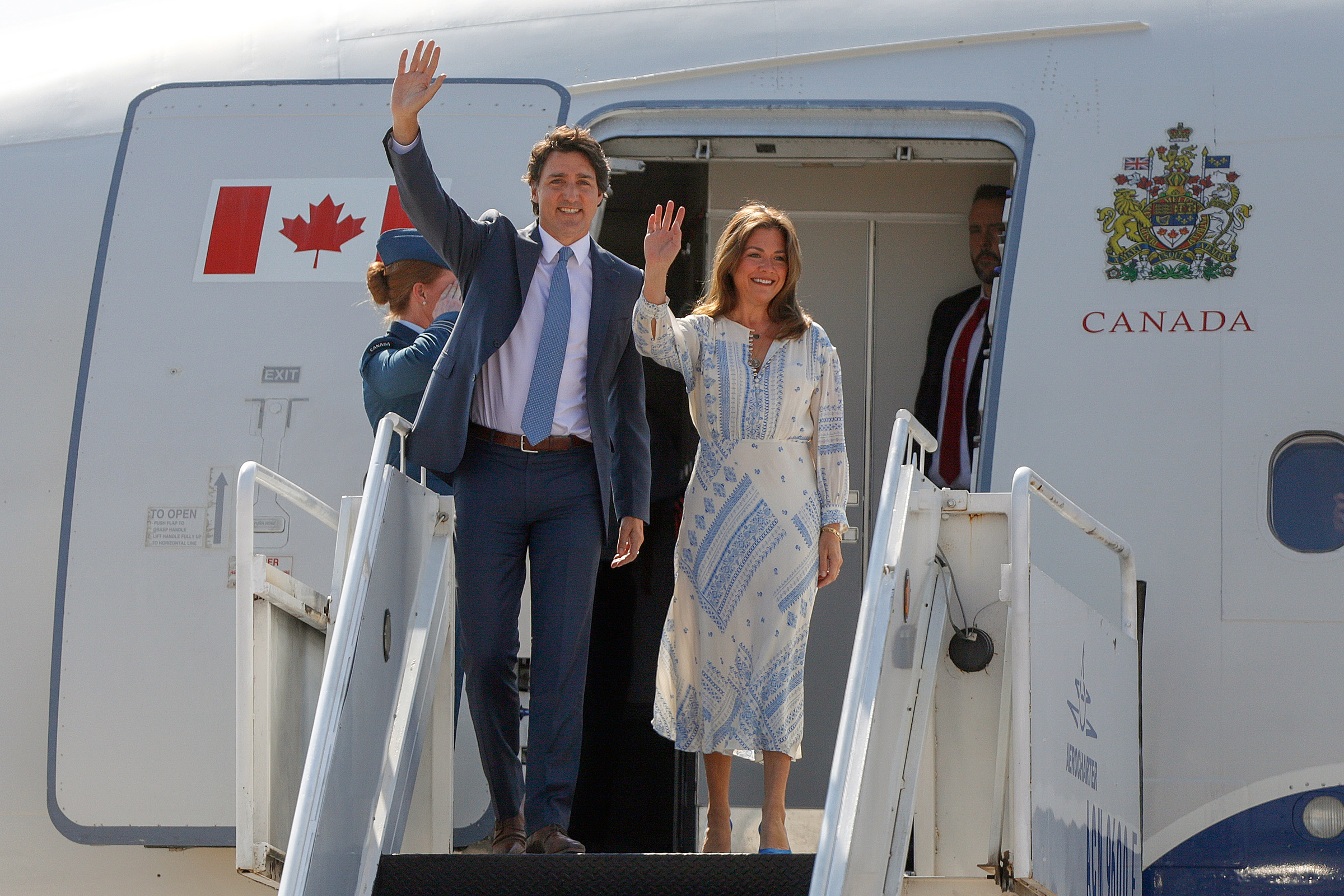 Trudeau también arribó a México para la cumbre trilateral con López Obrador y Biden (Fotos)