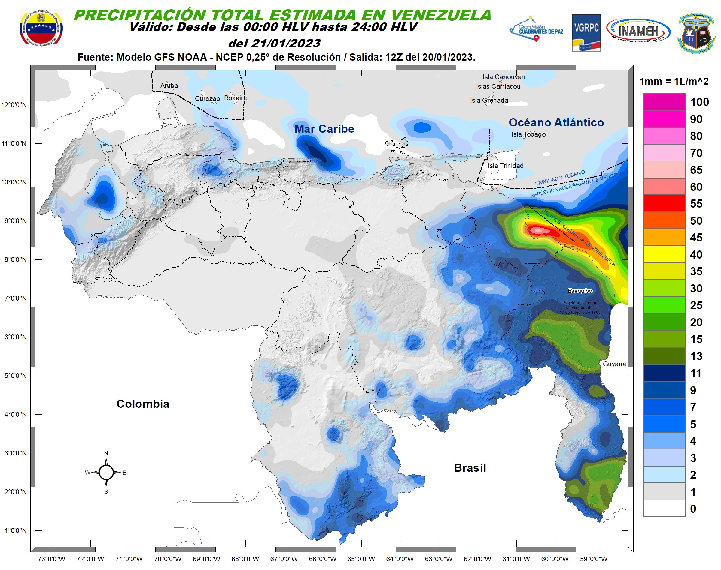 El estado del tiempo en Venezuela este #21Ene, según Inameh