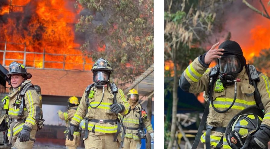 En fotos: Así fue el grave incendio en una fábrica de colchones en Bogotá