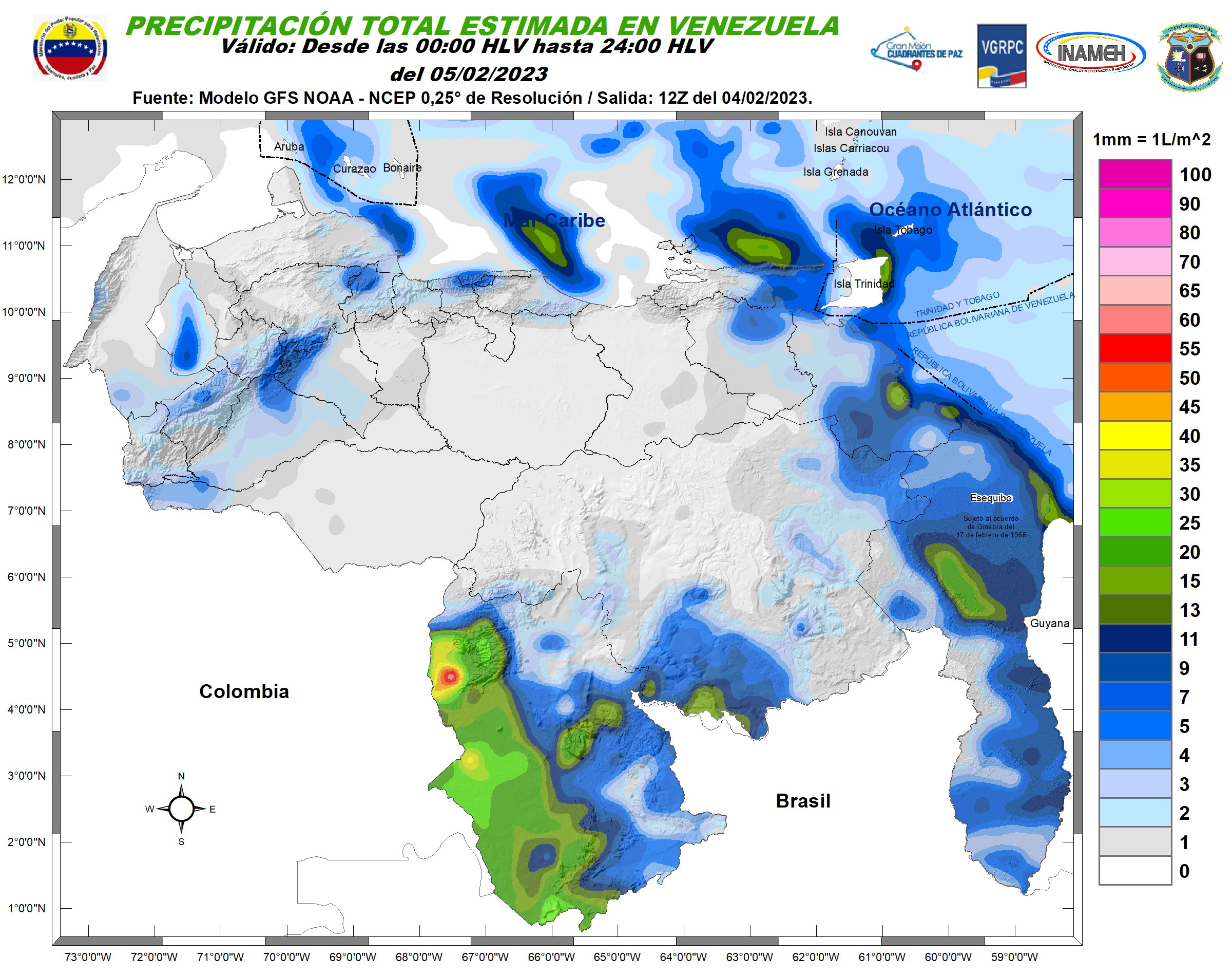 El estado del tiempo en Venezuela este #5Feb, según Inameh