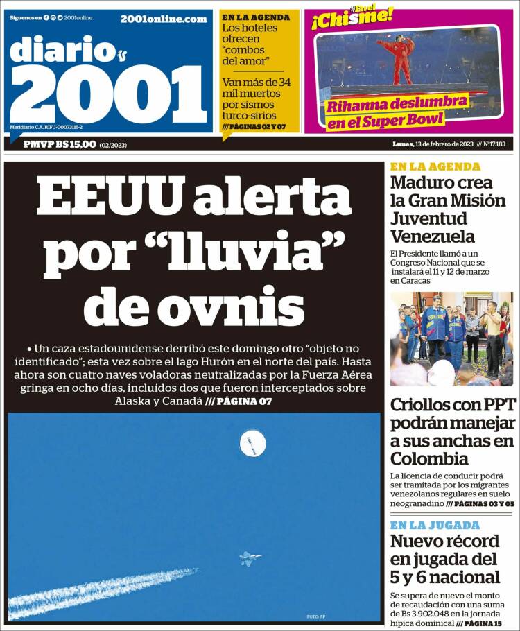 Portadas de este lunes 13 de febrero de 2023