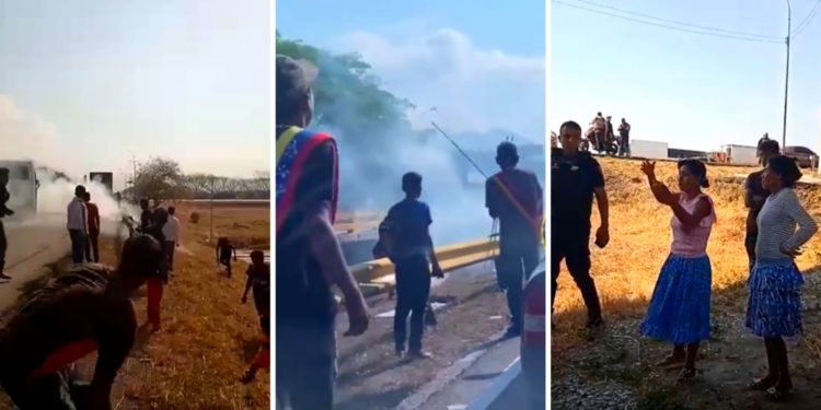 Indígenas yukpas respondieron con arcos, flechas y piedras a la represión de la GNB en la ARC (VIDEO)