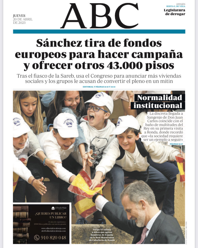 Portadas de la prensa internacional de este jueves 20 de abril de 2023