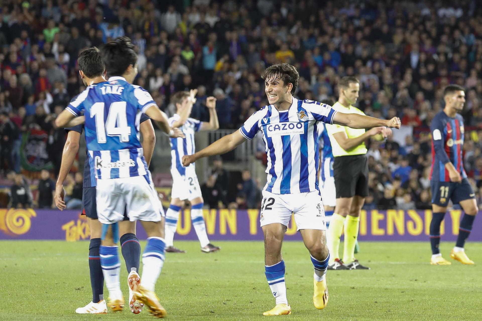 La Real Sociedad le arruinó la fiesta azulgrana al campeón con un histórico triunfo