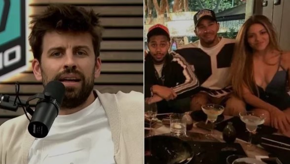 La incómoda reacción de Piqué cuando le nombraron a Lewis Hamilton, a quien vinculan con Shakira