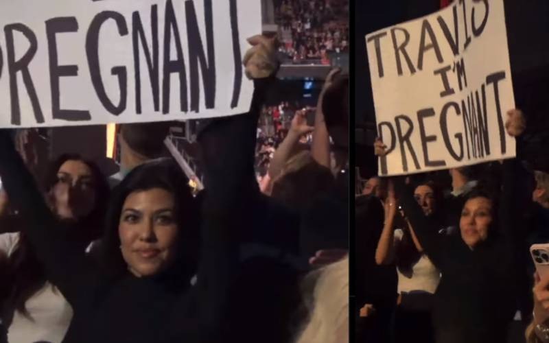 “Travis, estoy embarazada”: Kourtney Kardashian dejó a todos mudos en concierto de Blink-182 (VIDEO)