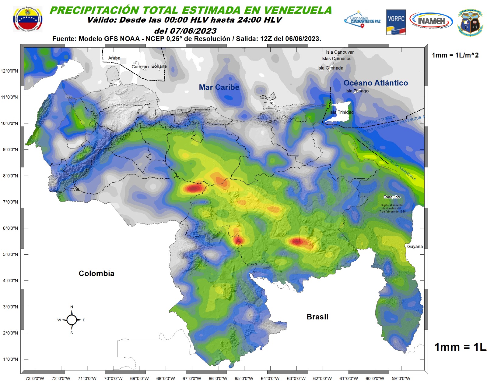 Onda tropical número cinco origina lluvias y descargas eléctricas en varios estados de Venezuela este #7Jun