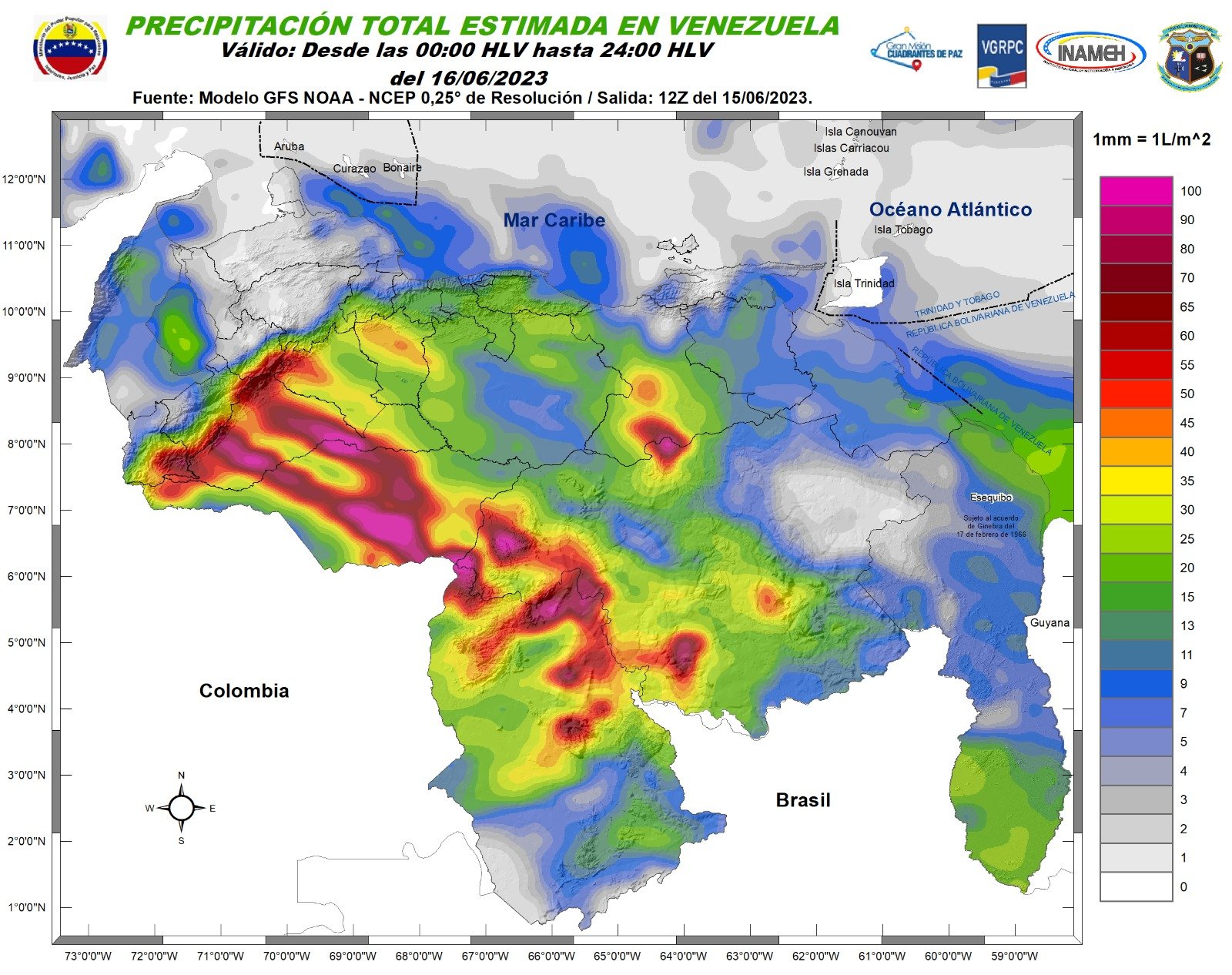 Inameh prevé lluvias en varias regiones del país este #16Jun tras el paso de la onda tropical número ocho