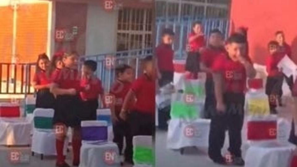 A maestra de kinder se le escapó audio íntimo en plena graduación: “te quiero chu…” (VIDEO)