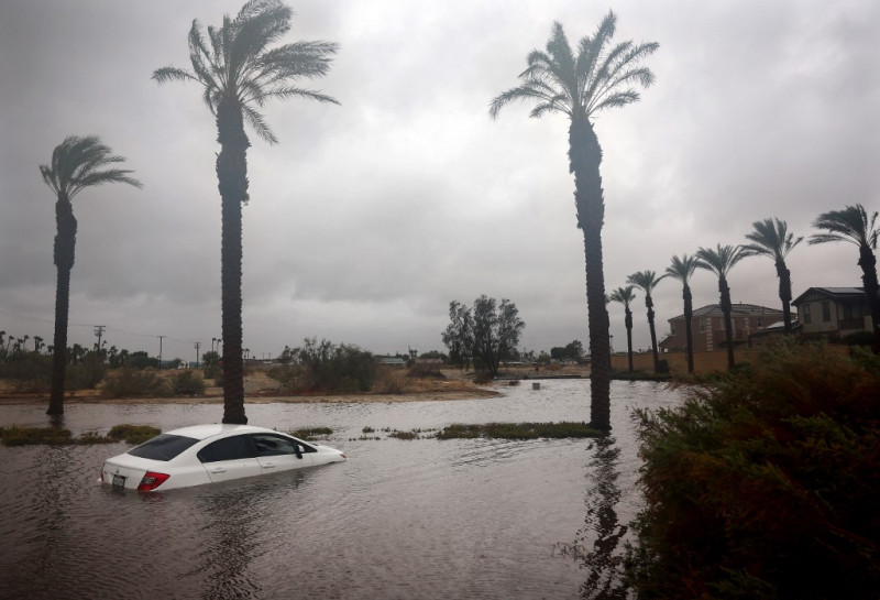 La tormenta tropical Hilary desata lluvias récord en California