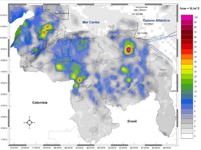 El estado del tiempo en Venezuela este #26Ago, según Inameh