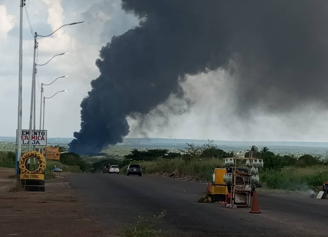 Se prendió en llamas una fosa de residuos de Pdvsa en Anaco