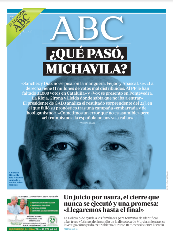 Portadas de la prensa internacional de este martes 3 de octubre de 2023